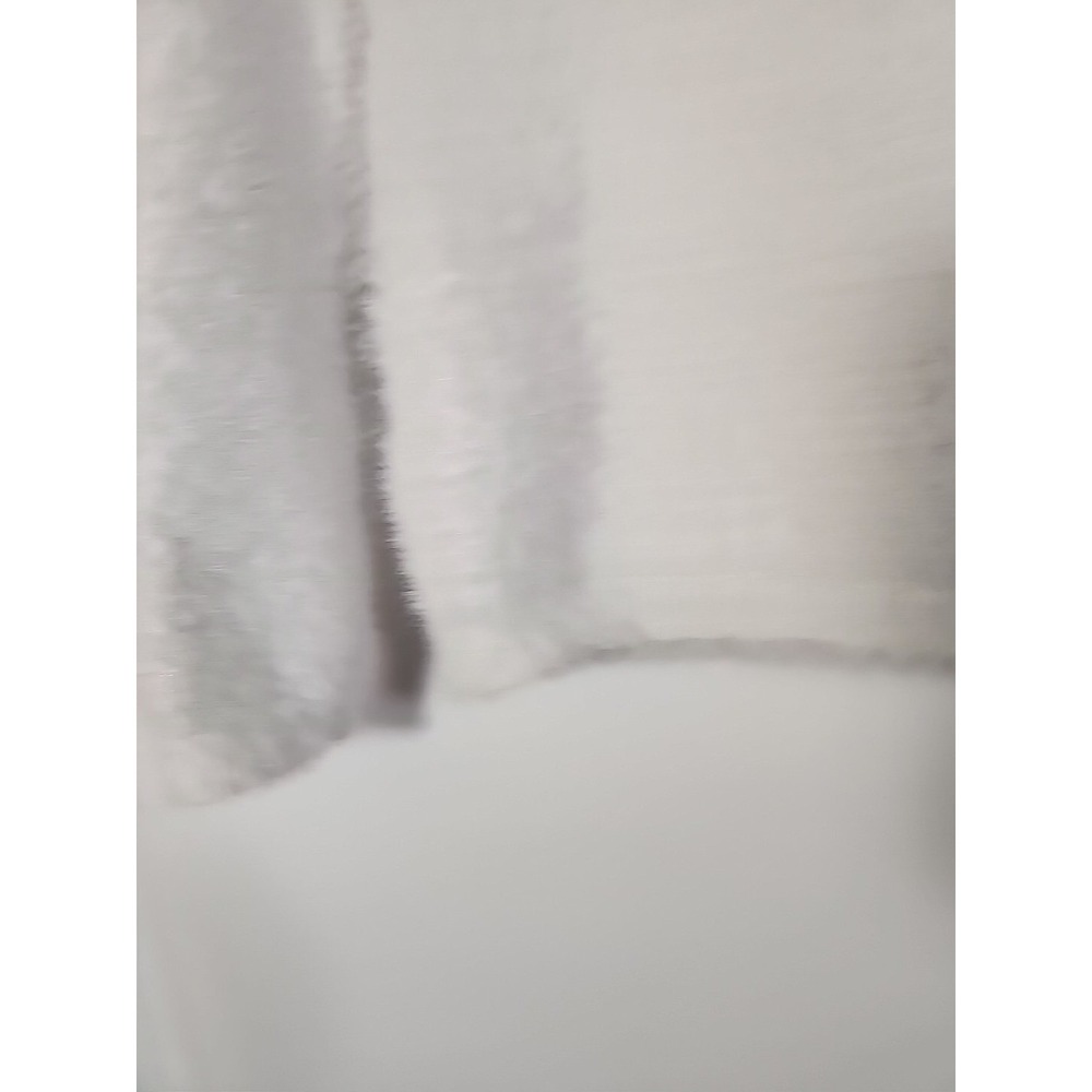 Ellen Tracy Fuzzy Eyelash Chenille Sweater Sparkle Metallic White Womens XS - Picture 10 of 15